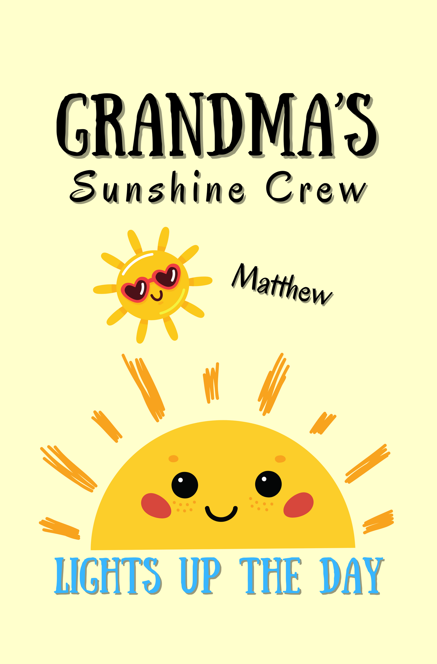 Personalized Grandma's Sunshine Crew Garden Flag