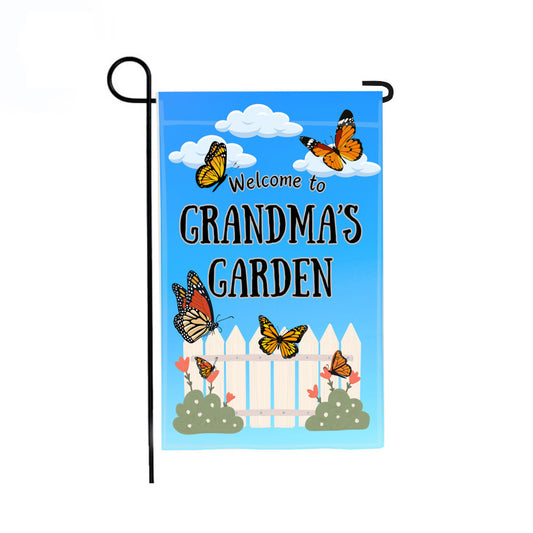 Welcome to Grandma's Garden Butterflies Garden Flag