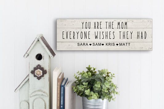 You Are the Mom Everyone Wishes Personalized Sign