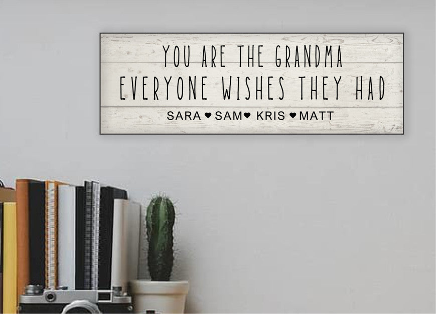 You Are the Grandma Everyone Wishes Personalized Sign