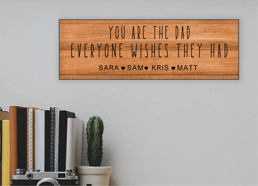 You Are the Dad Everyone Wishes Personalized Sign