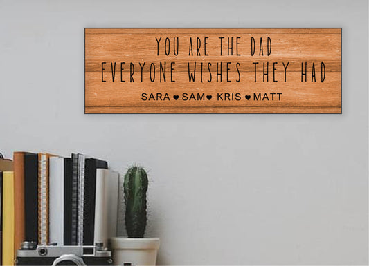 You Are the Dad Everyone Wishes Personalized Sign