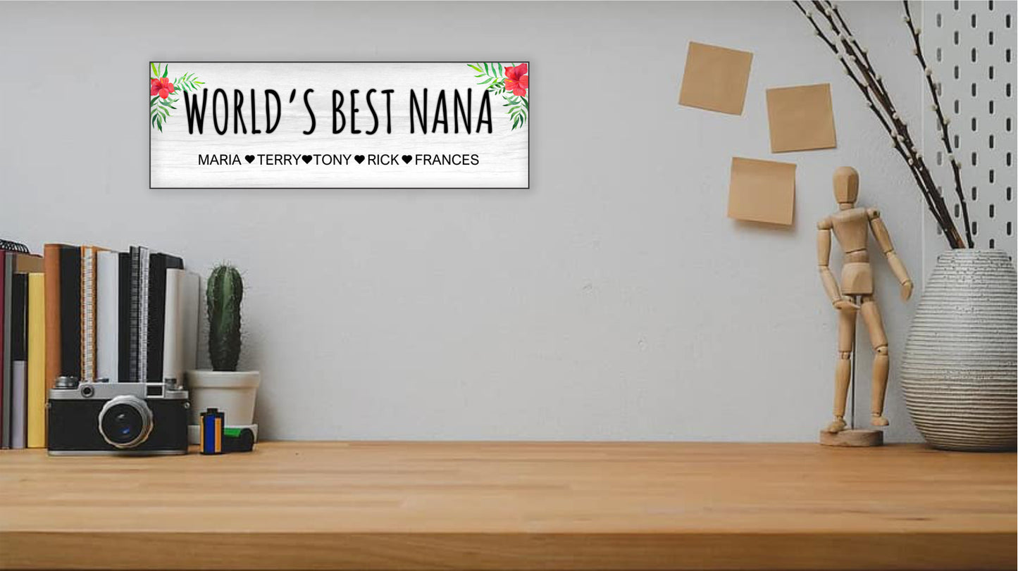 World's Best Nana Personalized Sign