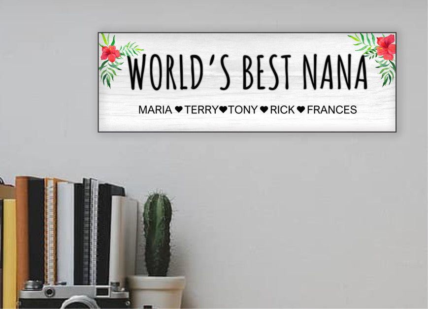 World's Best Nana Personalized Sign