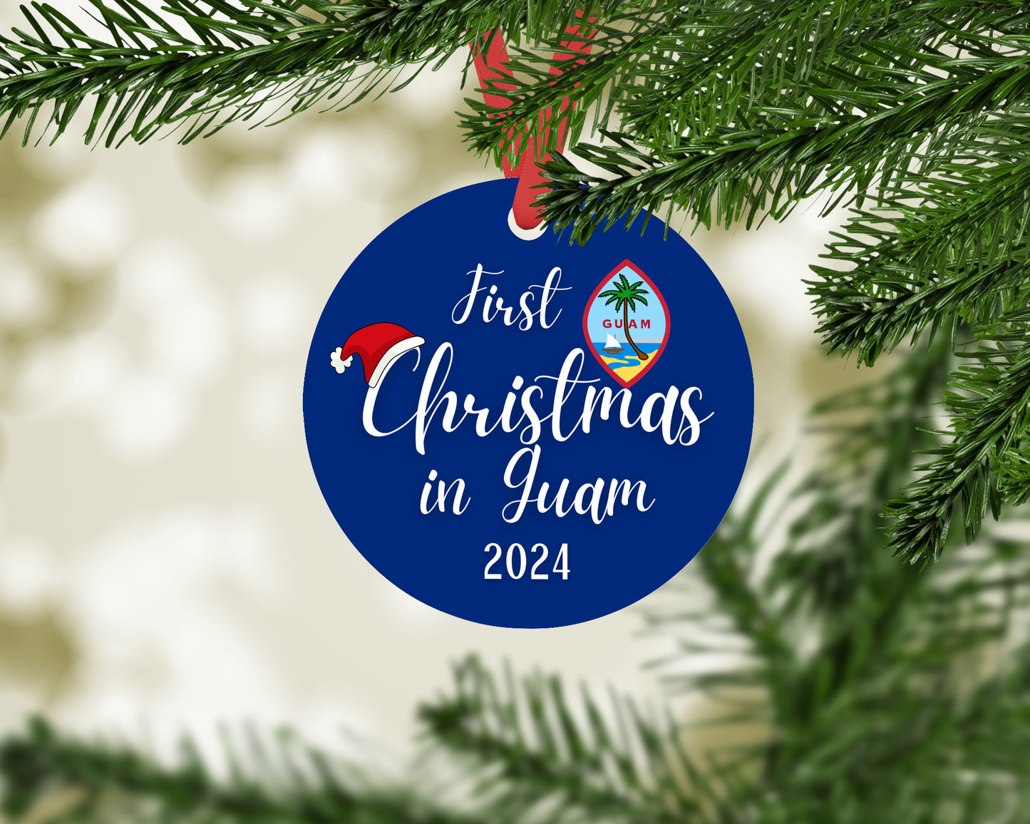 Ornament First Christmas in Guam 2024 Guam Seal