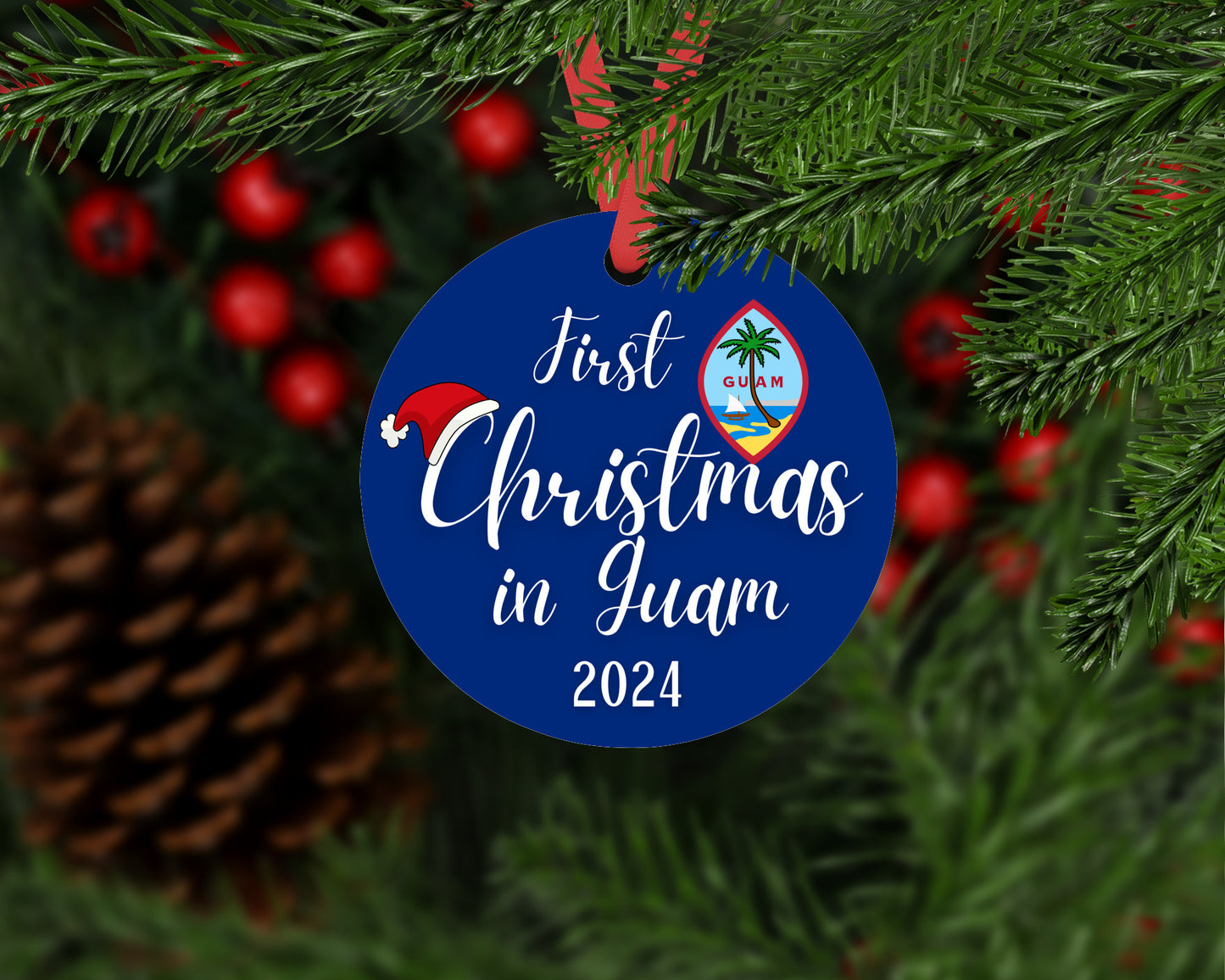 Ornament First Christmas in Guam 2024 Guam Seal