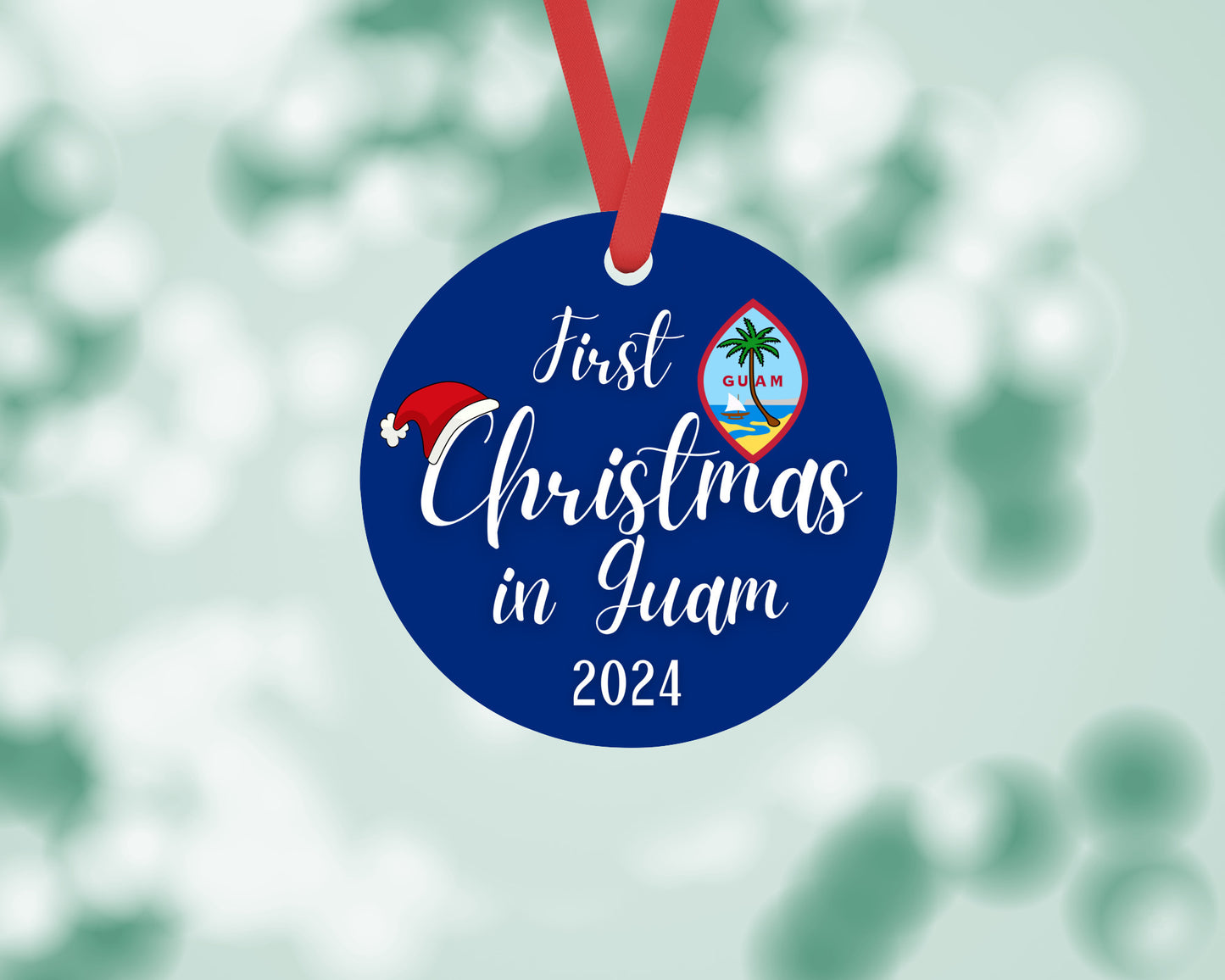 Ornament First Christmas in Guam 2024 Guam Seal