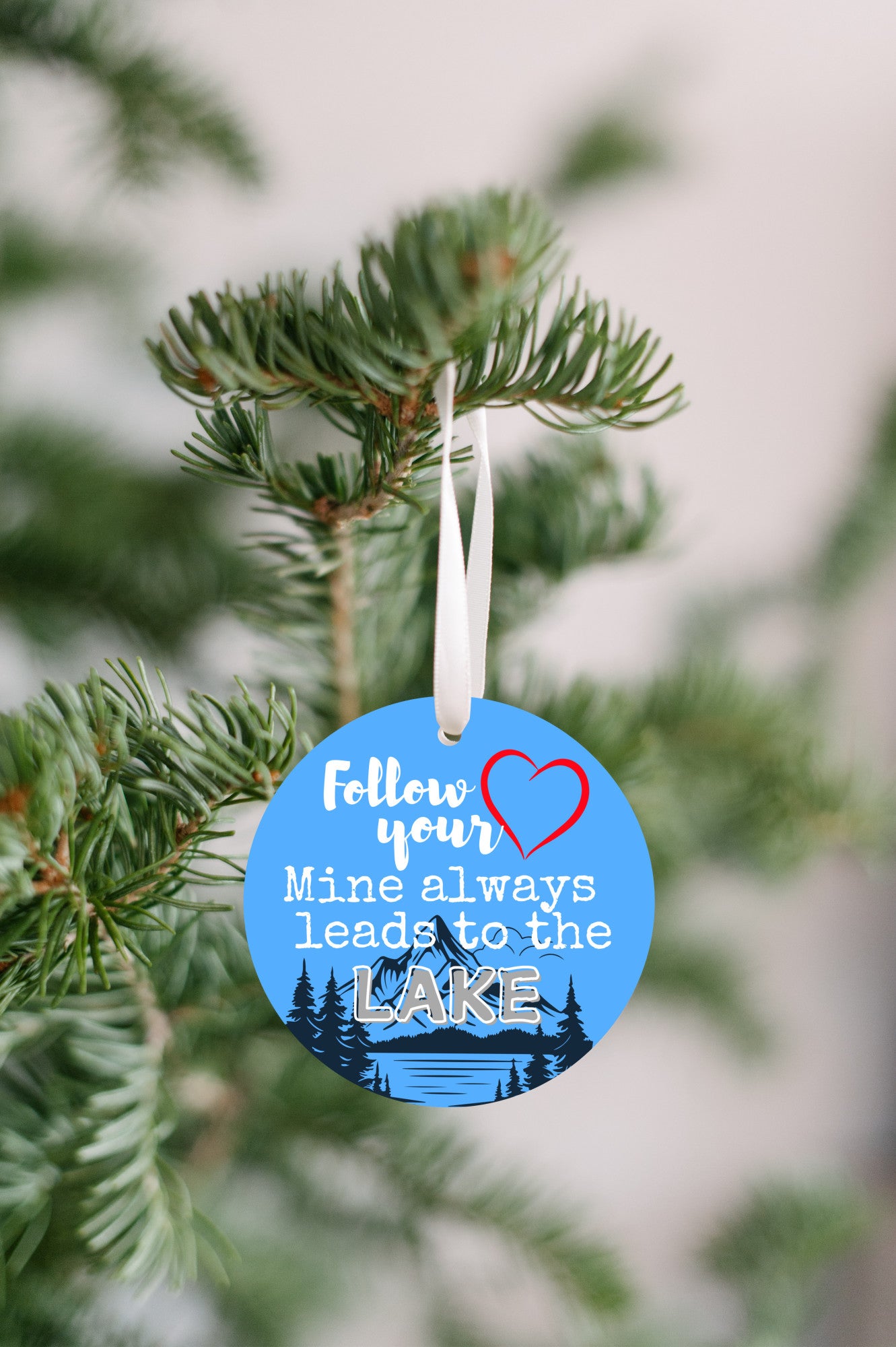 Ornament for Lake Lovers Follow Your Heart