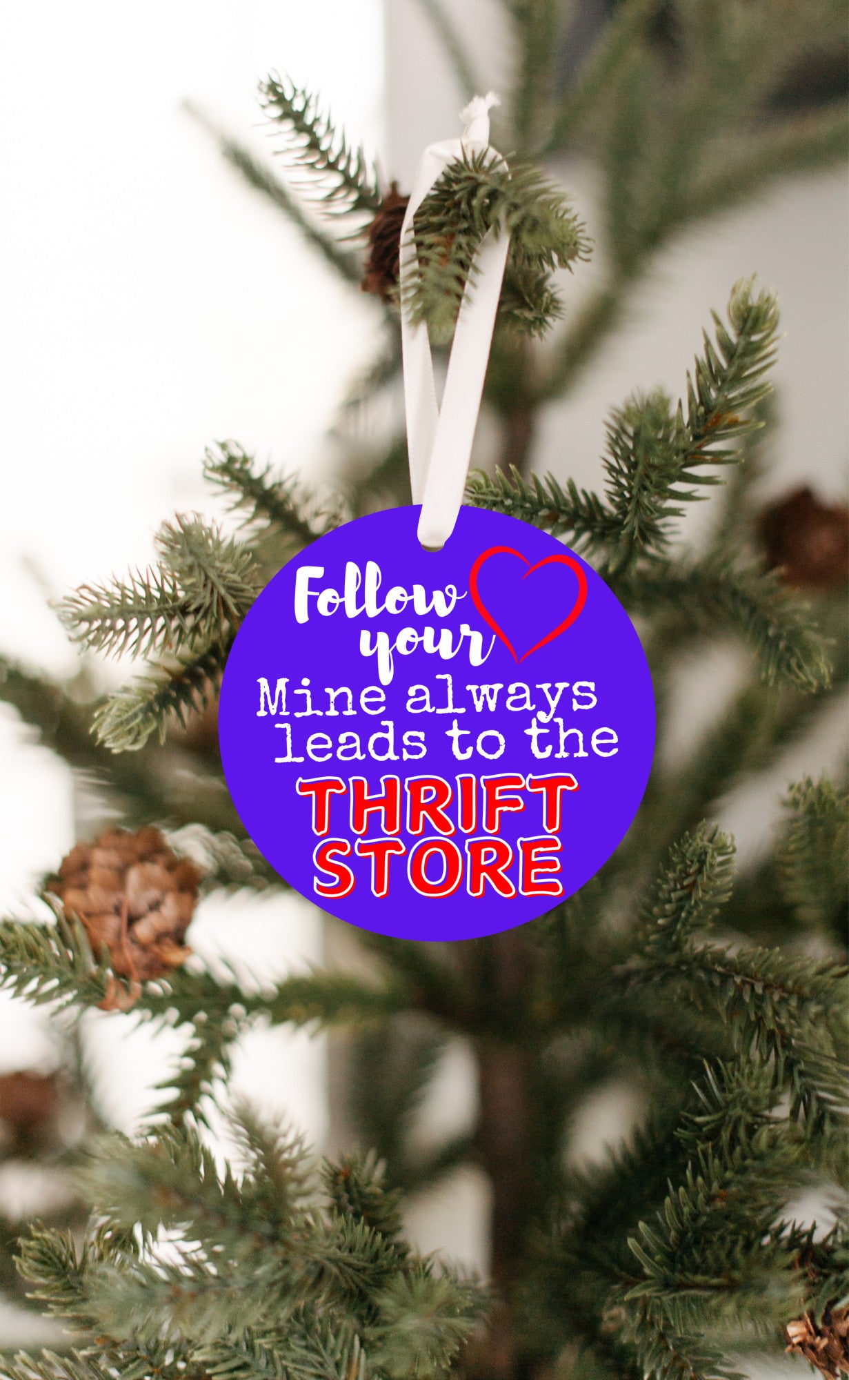 Ornament Thrift Store Lovers Follow Your Heart