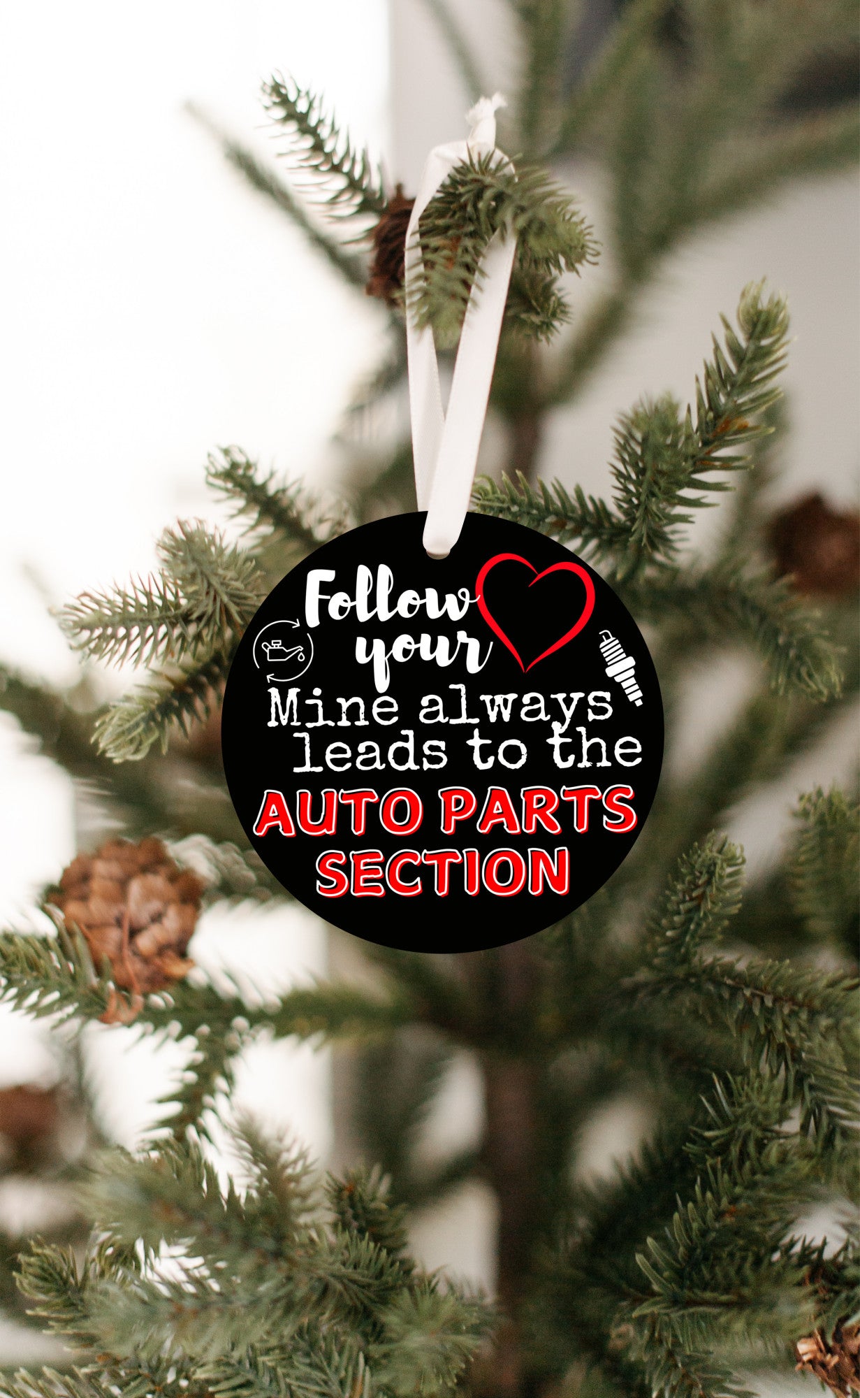 Ornament Car Lover Auto Parts Follow Your Heart