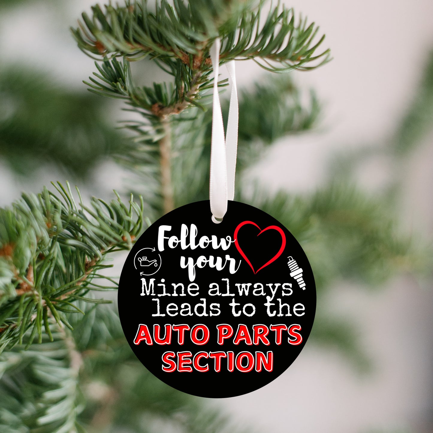 Ornament Car Lover Auto Parts Follow Your Heart