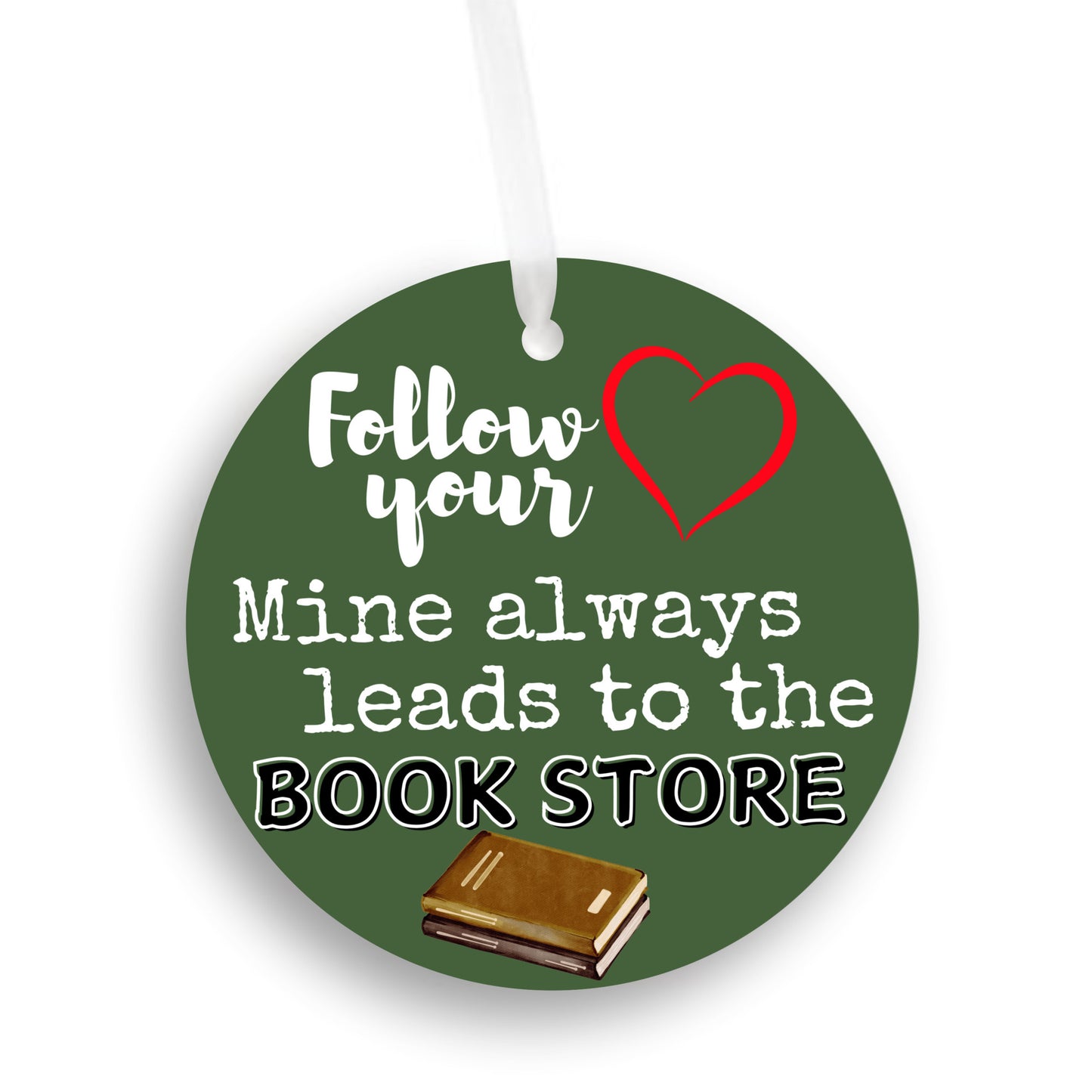 Ornament Book Store Lovers Follow Your Heart