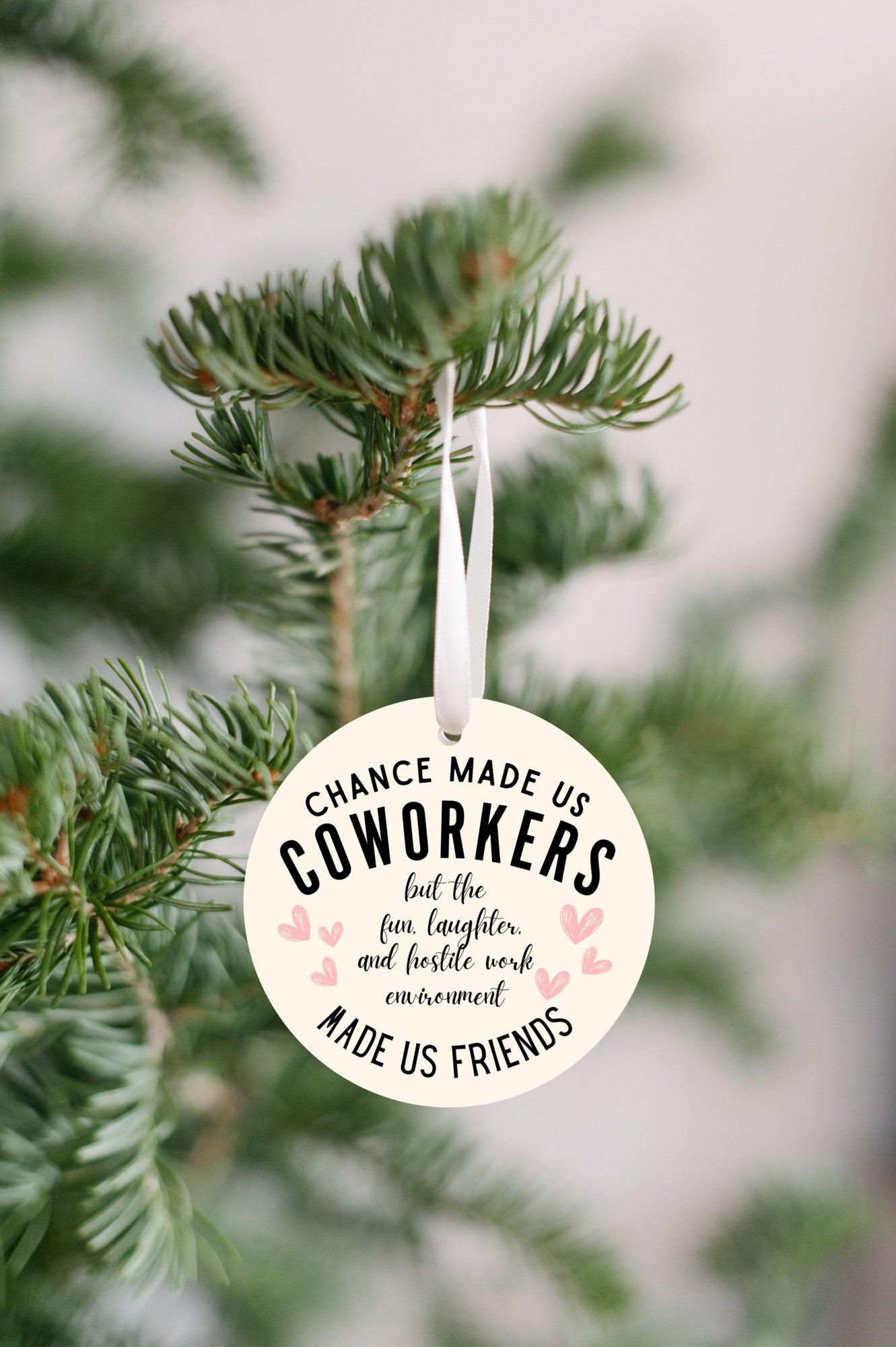 Friendship, Funny Ornament Gift for Work Friend, Work Colleague Christmas Ornament, Gift for Coworker