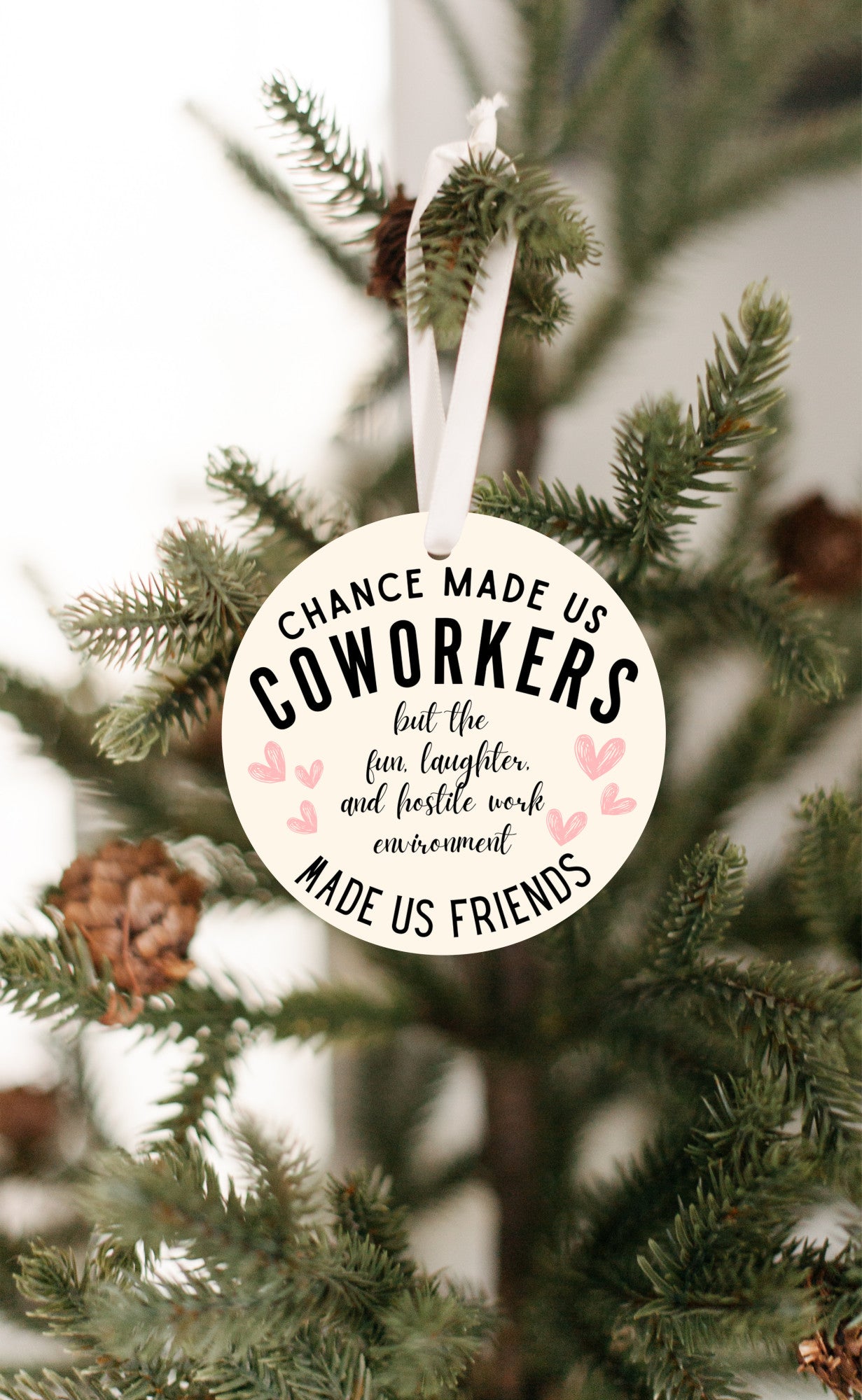 Friendship, Funny Ornament Gift for Work Friend, Work Colleague Christmas Ornament, Gift for Coworker