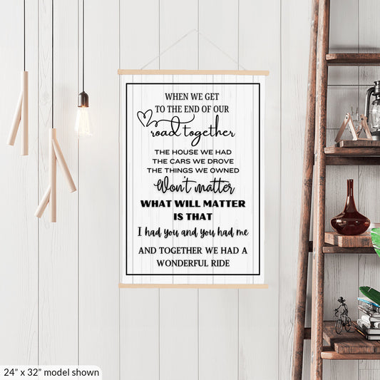 Sweetheart quote wall art, sentimental saying husband sign, heartfelt wife home decor canvas wall hanging