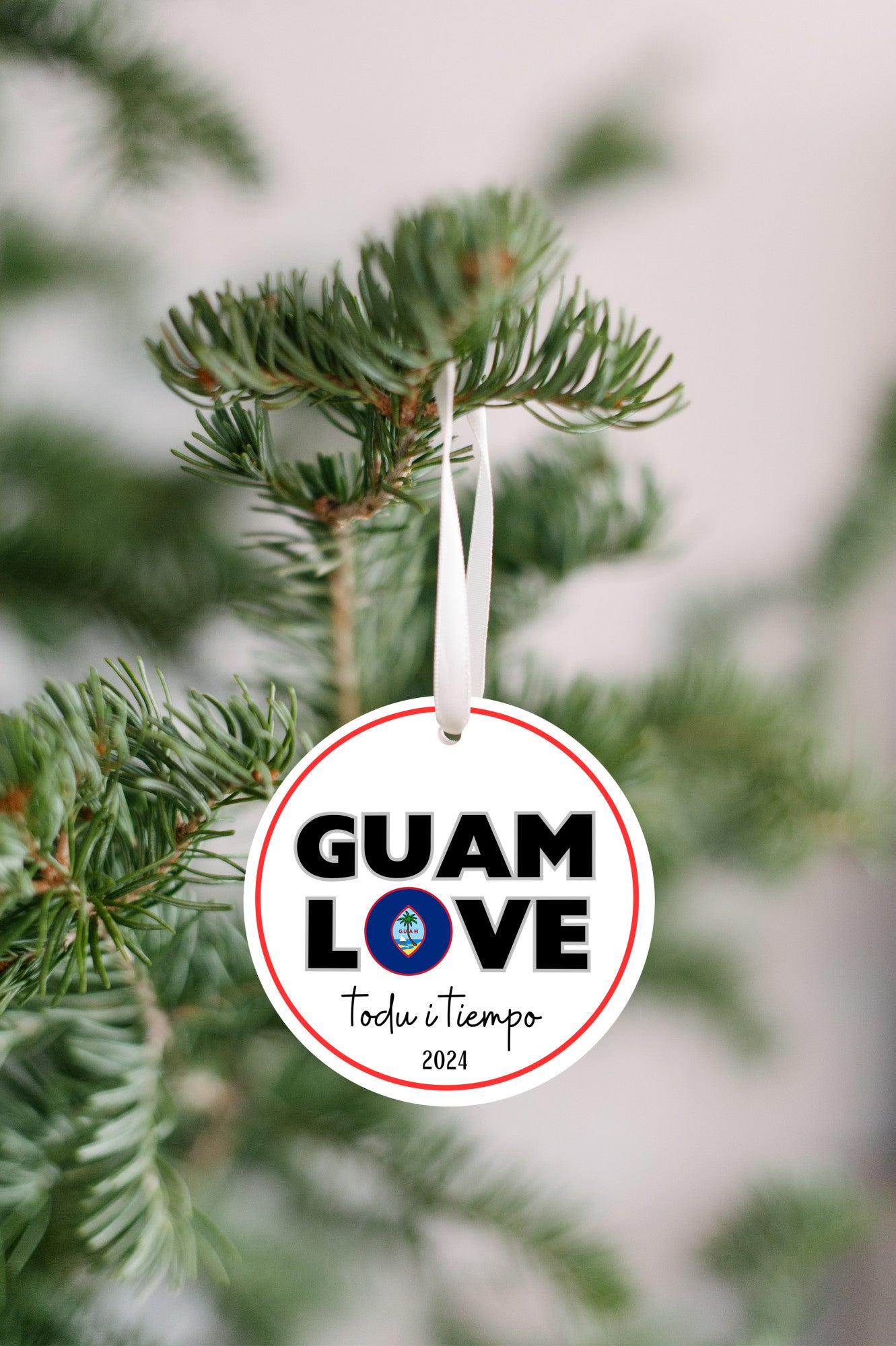 Guam love seal ornament, todu i tiempu christmas decoration 2024, relatives family celebration, island culture