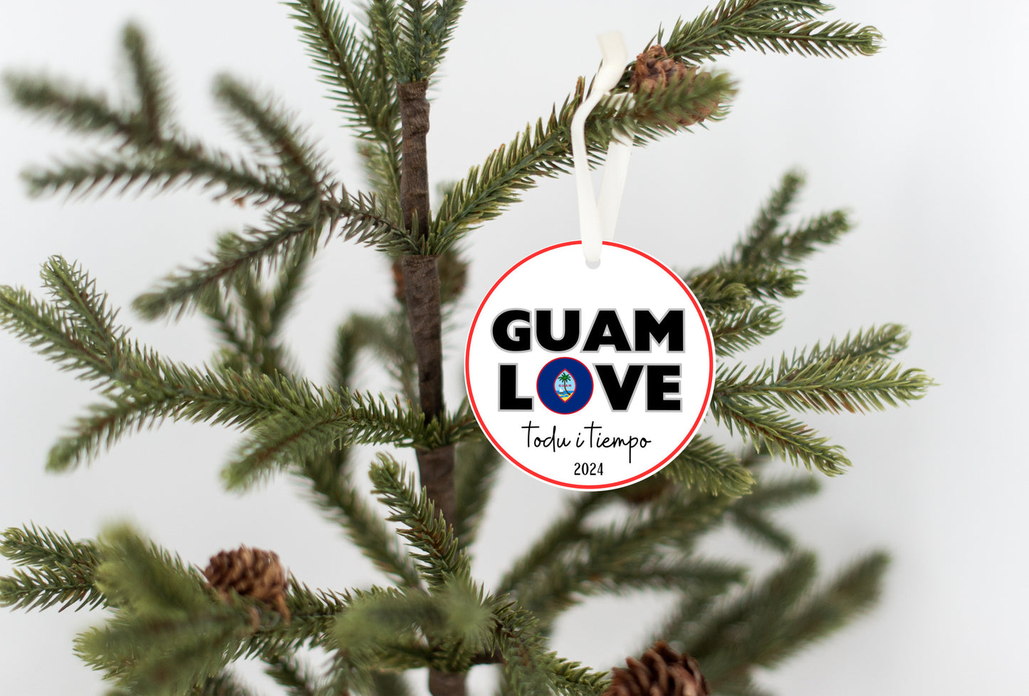 Guam love seal ornament, todu i tiempu christmas decoration 2024, relatives family celebration, island culture