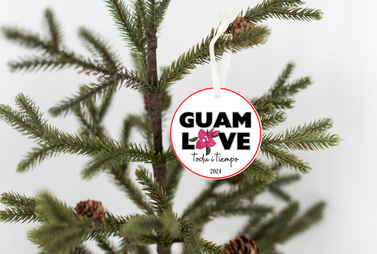 Guam love bougainvilla flower ornament, todu i tiempu christmas decoration 2024, relatives family celebration, island culture