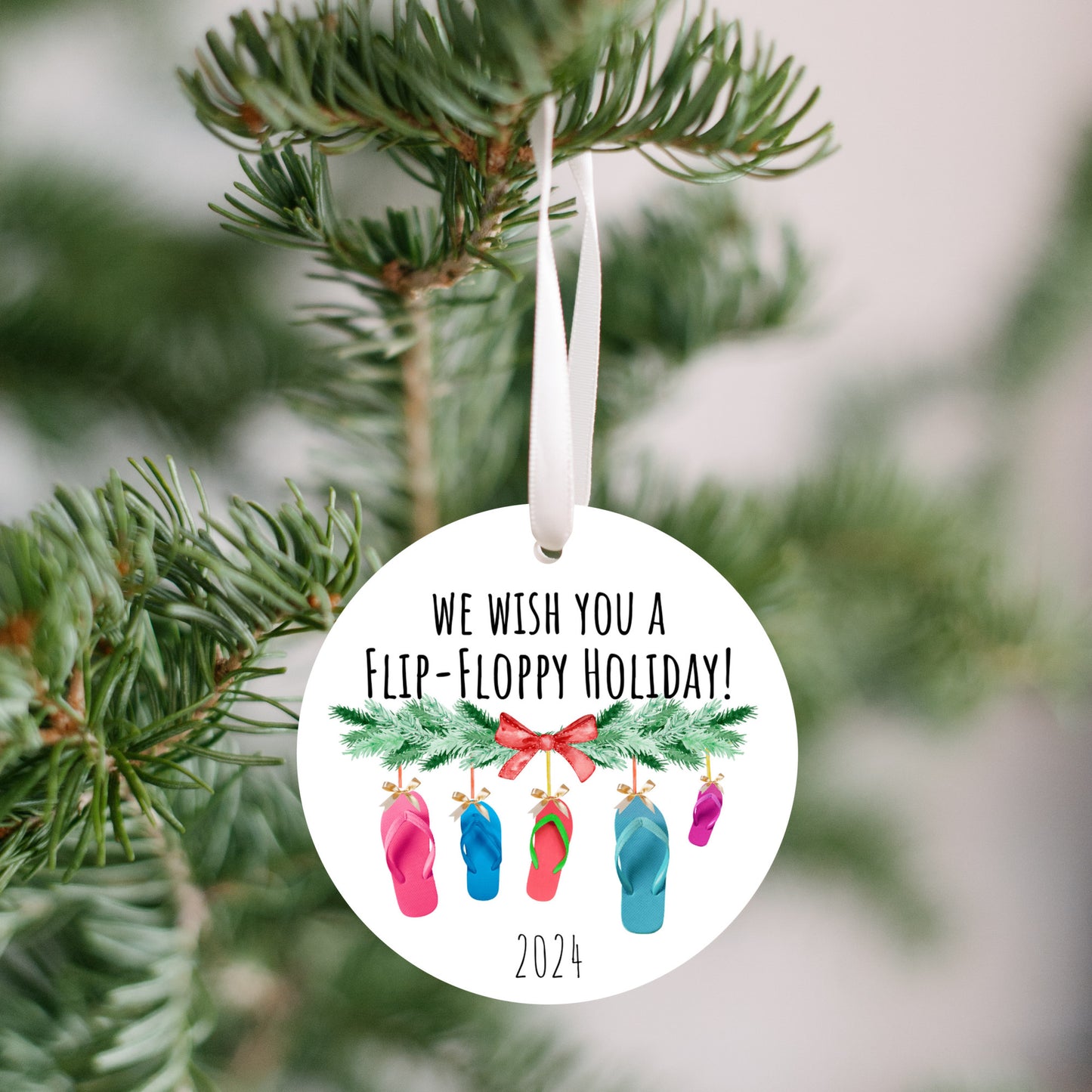 Beach-themed holiday ornament, funny friendship gift for christmas 2024, stocking stuffer